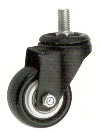 1.5寸2寸金钻万向轮丝杆脚轮M10*15mm